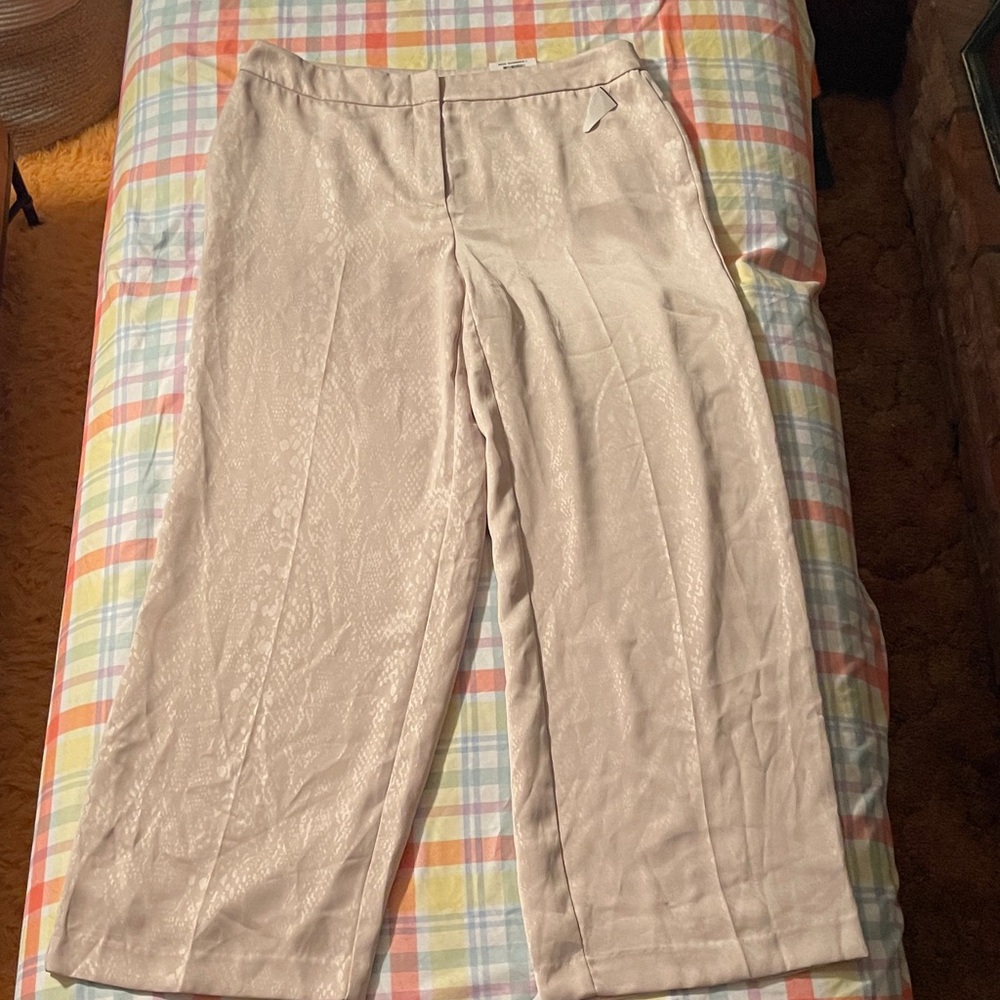 ALFANI New w/tags size 12P Beige Textured Pants